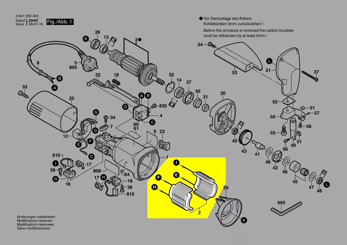 Stator 2 609 160 011 Bosch